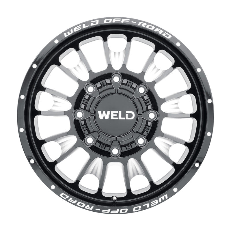 Weld Off-Road W121 20X8.25 Scorch Front 8X210 ET108 BS8.90 Gloss Black MIL 154.3