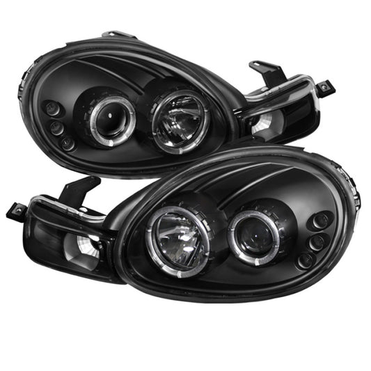 Spyder Dodge Neon 00-02 Projector Headlights LED Halo LED Black High H1 Low H1 PRO-YD-DN00-HL-BK