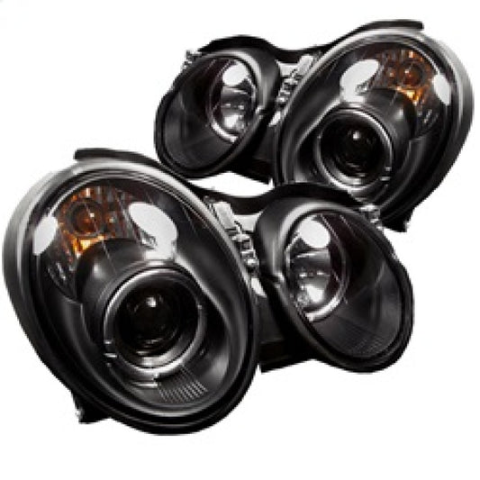 Spyder Mercedes Benz CLK 98-02 Projector Headlights Halogen Model- LED Halo Blk PRO-YD-MBCLK98-HL-BK