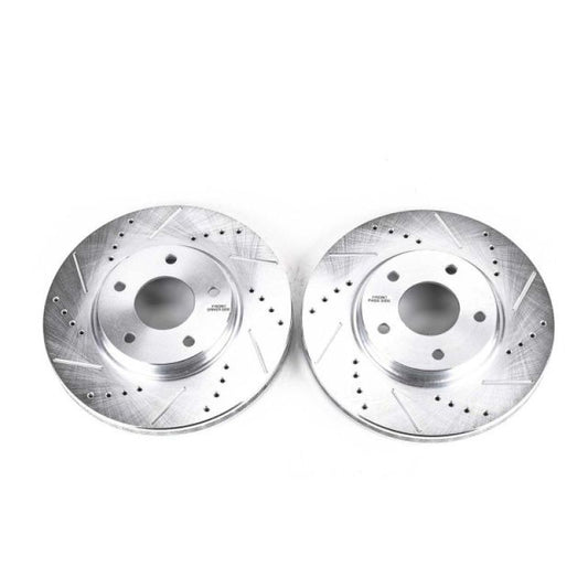 Power Stop 03-04 Infiniti M45 Front Evolution Drilled & Slotted Rotors - Pair