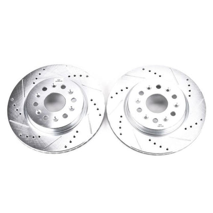 Power Stop 18-19 Buick Enclave Rear Evolution Drilled & Slotted Rotors - Pair