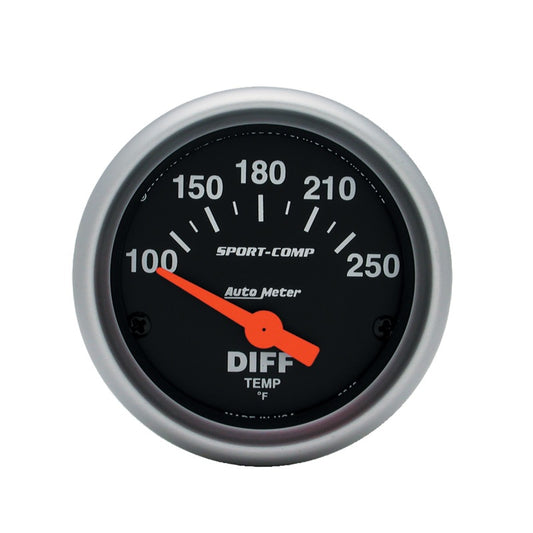 AutoMeter Gauge Differential Temp 2-1/16in. 100-250 Deg. F Electric Sport-Comp