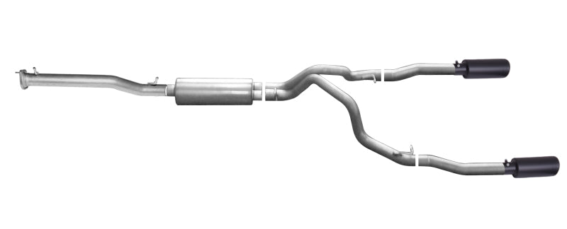 Gibson 15-18 Chevrolet Silverado 1500 LS 5.3L 3in/2.25in Cat-Back Dual Split Exhaust - Black Elite