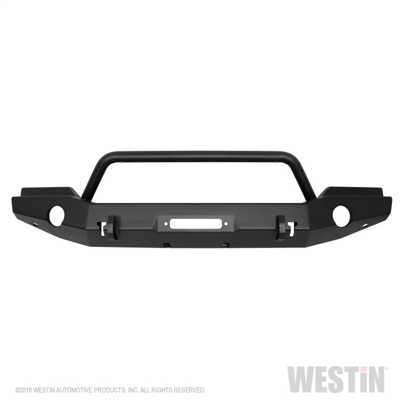 Westin 07-18 Jeep Wrangler JK WJ2 Full Width Front Bumper w/Bull Bar Textured Black