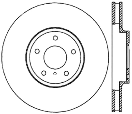 StopTech Power Slot 06-07 350Z / 05-07 G35 / 06-07 G35X SportStop CRYO Slotted Front Left Rotor