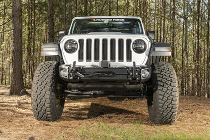 Rugged Ridge Arcus Front Bumper Set W/Tray & Hooks 18-20 Jeep Wrangler JL/JT