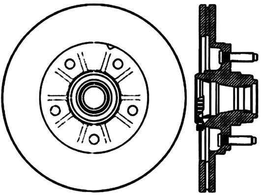 StopTech Power Slot 01-03 Ford F150 5 Lug Front Right Slotted CRYO Rotor