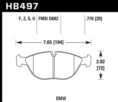 Hawk 04-06 Audi TT Quattro / 04-05 VW Golf R32 Perf Ceramic Street Front Brake Pads