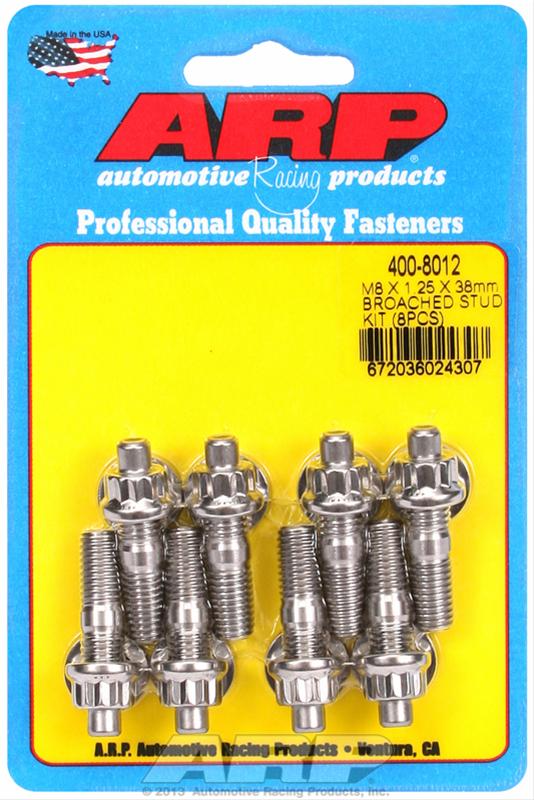 ARP - S2000 Exhaust Manifold Bolts M8 x 1.25 x 38mm Broached 8 Piece Stud Kit
