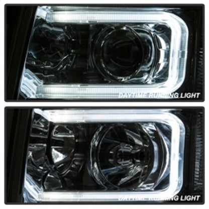 Xtune Chevy Silverado 1500/2500/3500 07-13 Halo Projector Headlights Chrome PRO-JH-CS07-LED-C