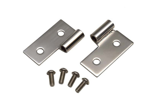 Kentrol 76-06 JEEP CJ Wrangler YJ/TJ Lower Door Hinge Pair - Polished Silver