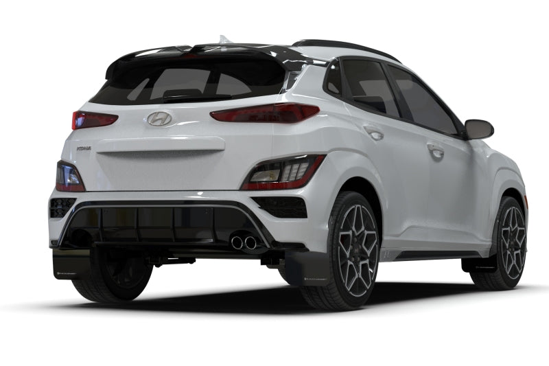 Rally Armor 2022 Hyundai Kona N Line Black UR Mud Flap w/ Grey Logo