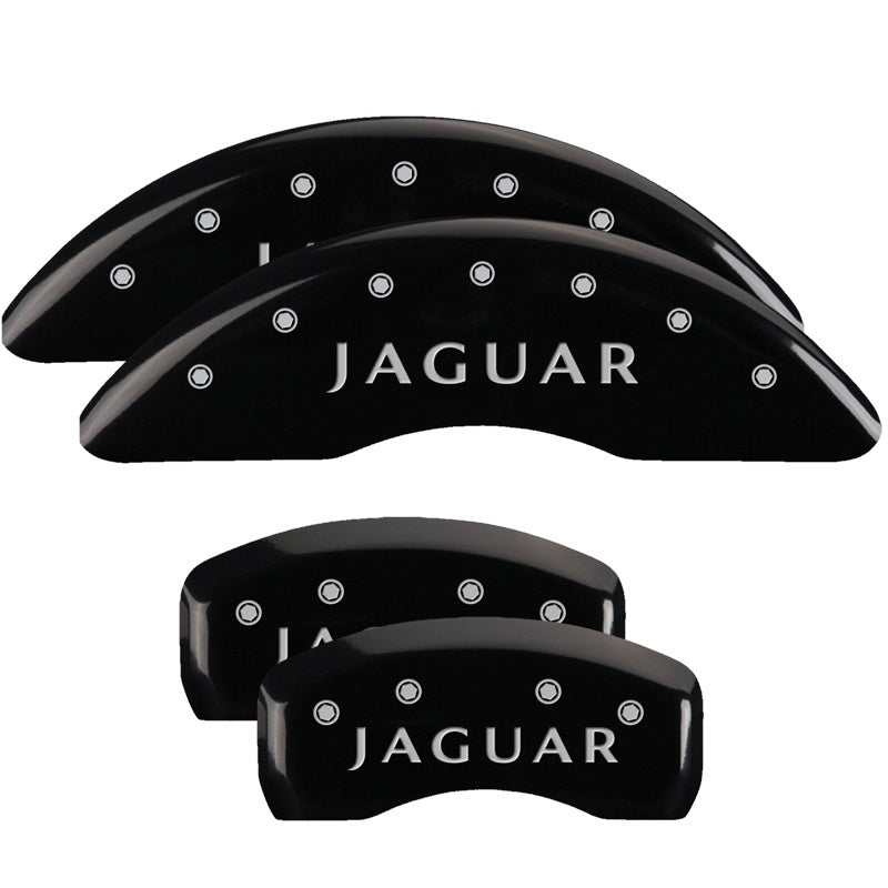 MGP 4 Caliper Covers Engraved Front & Rear MGP Black finish silver ch