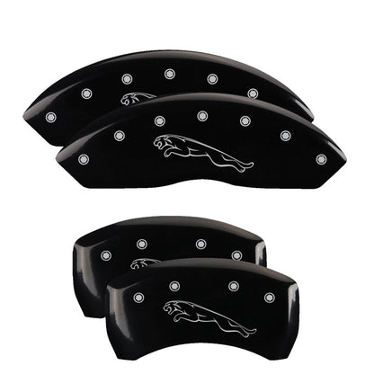 MGP Front set 2 Caliper Covers Engraved Front MGP Black finish silver ch