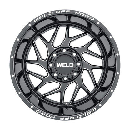 Weld Off-Road W117 20X10 Fulcrum 8X170 ET-18 BS4.75 Gloss Black MIL 125.1