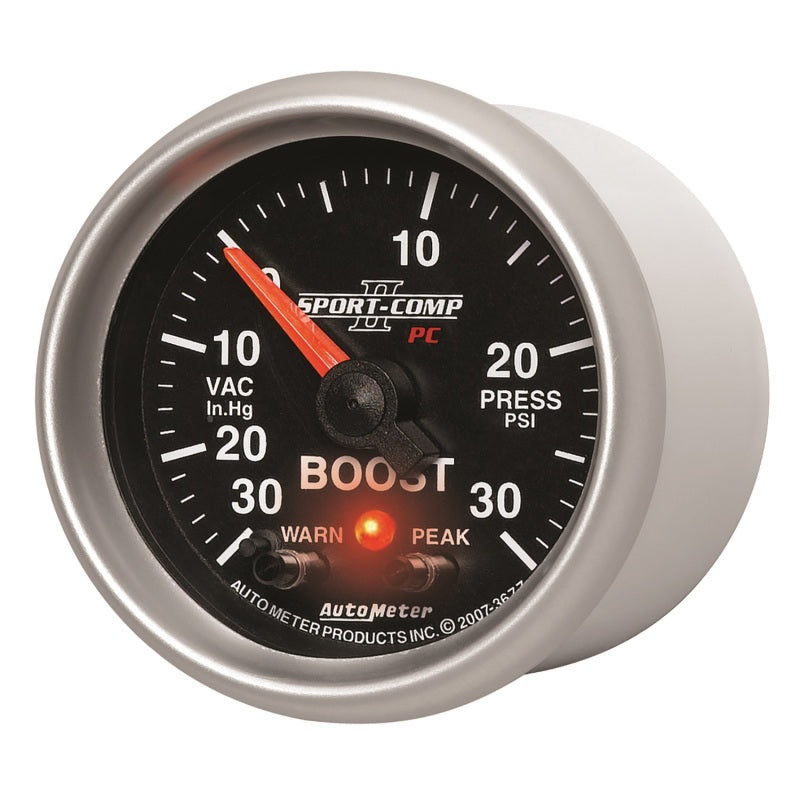 Autometer Sport-Comp II 52mm 30 IN HG / 30 PSI Electronic Boost/Vacuum Gauge