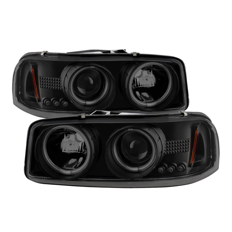 Spyder GMC Sierra 1500/2500 99-06 Projector Headlights CCFL Halo LED Blk Smke PRO-YD-CDE00-CCFL-BSM