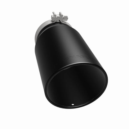 MagnaFlow Tip Stainless Black Coated Single Wall Round Single Outlet 6in Dia 5in Inlet 13in L