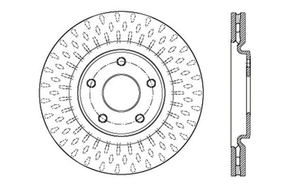 StopTech 12-20 Dodge Grand Caravan Sport Drilled Left Front Rotor