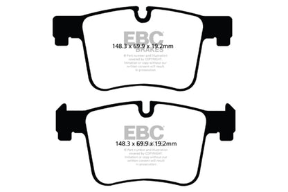 EBC 11+ BMW X3 2.0 Turbo (F25) Yellowstuff Front Brake Pads