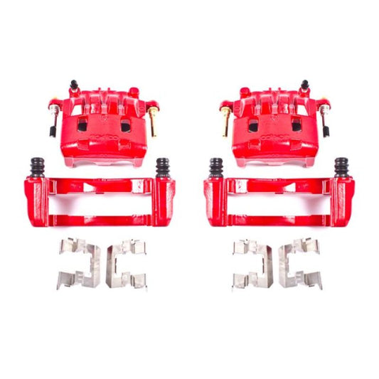 Power Stop 16-17 Subaru Crosstrek Front Red Calipers w/Brackets - Pair