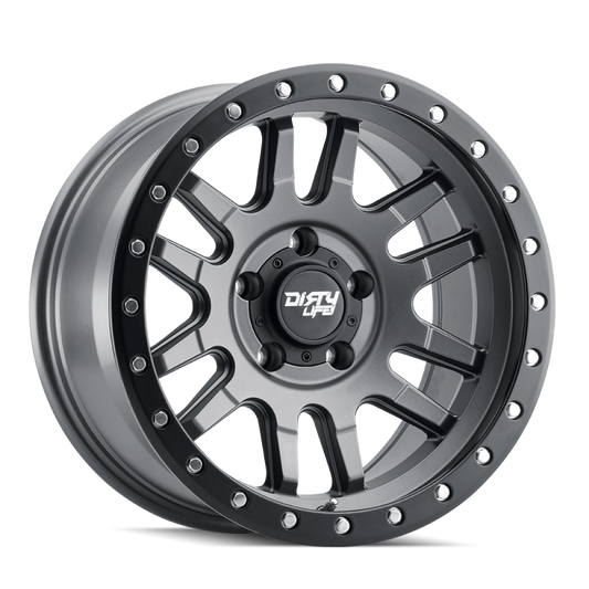 Dirty Life 9309 Canyon Pro 17x9/6x135 BP/0mm Offset/87.1mm Hub Satin Graphite Wheel - Beadlock