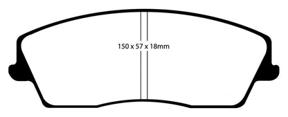 EBC 05-09 Chrysler 300 2.7 Yellowstuff Front Brake Pads