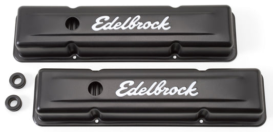 Edelbrock Valve Cover Signature Series Chevrolet 1959-1986 262-400 CI V8 Low Black