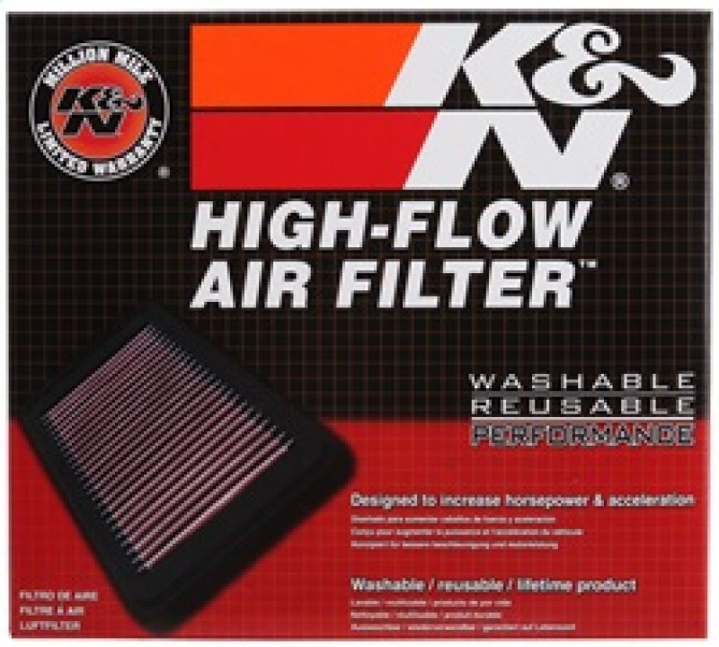 K&N Replacement Air Filter for Fiat / Opel / Vauxhall / Alfa Romeo 8in O/S L x 8.313in O/S W x 1in H