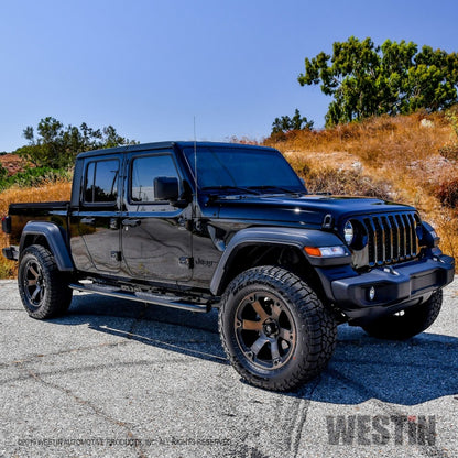 Westin 2020 Jeep Gladiator PRO TRAXX 5 WTW Oval Nerf Step Bars - Black