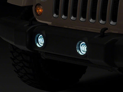 Raxiom 07-18 Jeep Wrangler JK Axial Series 4-In LED Devil Eyes Fog Lights w/ Halo
