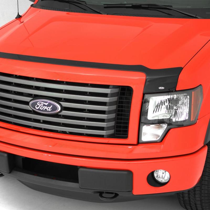 AVS 15-18 GMC Sierra 2500 (Excl. Induction Hood) Aeroskin Low Profile Acrylic Hood Shield - Smoke