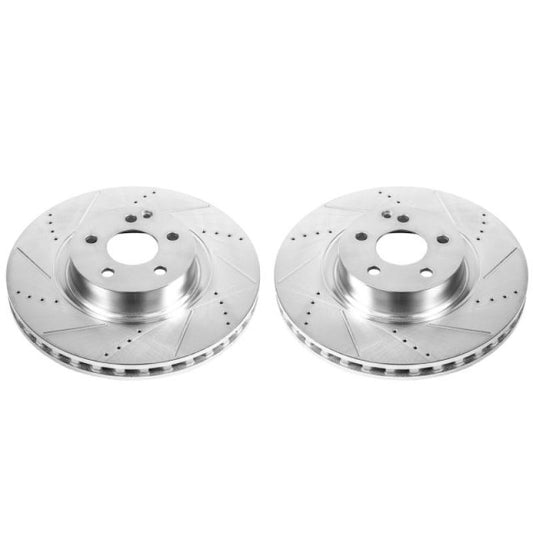 Power Stop 07-08 Mercedes-Benz CL550 Front Evolution Drilled & Slotted Rotors - Pair