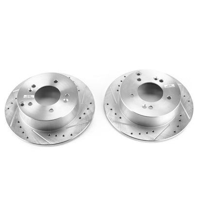 Power Stop 07-10 Kia Rondo Rear Evolution Drilled & Slotted Rotors - Pair