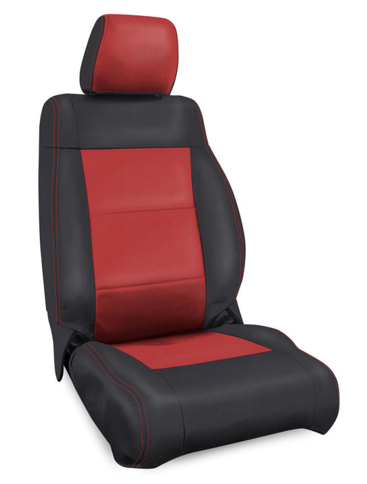 PRP 11-12 Jeep Wrangler JK Front Seat Covers/2 door or 4 door (Pair) - Black/Red