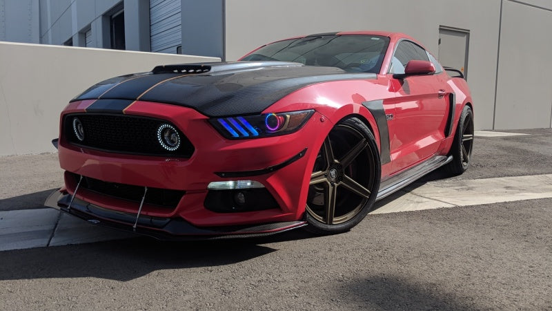 Oracle 15-17 Ford Mustang V6/GT/Shelby Dynamic DRL  w/ Halo Kit - ColorSHIFT - Dynamic SEE WARRANTY