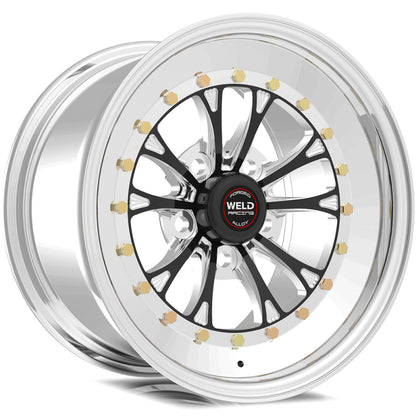 Weld Vitesse 15x12 / 5x4.75 BP / 5.5in. BS Black Wheel - Non-Beadlock