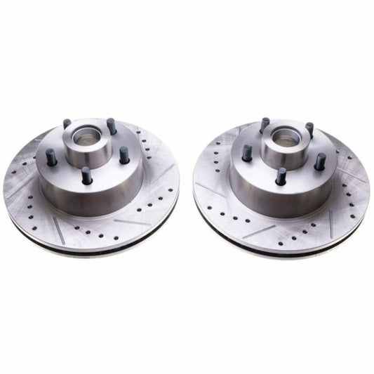 Power Stop 70-72 Dodge Challenger Front Evolution Drilled & Slotted Rotors - Pair
