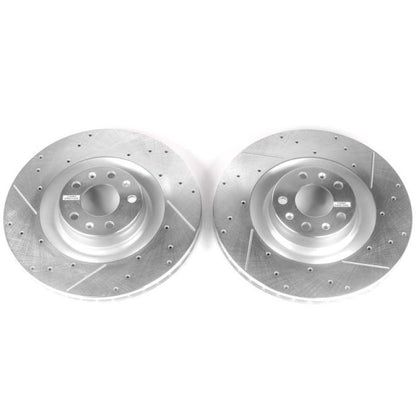 Power Stop 09-10 Audi A6 Quattro Front Evolution Drilled & Slotted Rotors - Pair