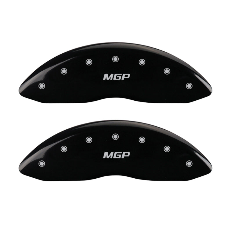 MGP 4 Caliper Covers Engraved Front & Rear MGP Black Finish Silver Char 2017 Lincoln MKZ