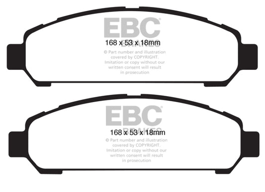 EBC 08+ Toyota Venza 2.7 Yellowstuff Front Brake Pads