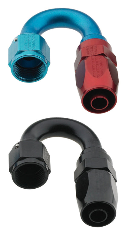 Fragola -10AN Male Rad Fitting x 180 Degree Pro-Flow Hose End - Black