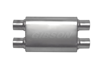 Gibson CFT Superflow Dual/Dual Oval Muffler - 4x9x18in/3in Inlet/2.5in Outlet - Stainless