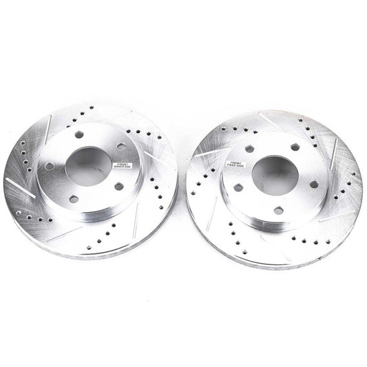 Power Stop 97-05 Chevrolet Blazer Front Evolution Drilled & Slotted Rotors - Pair