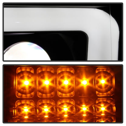 Spyder Ford F150 13-14 Xenon Model Only Light Bar Projector Headlights Blk PRO-YD-FF15013PL-SEQ-BK