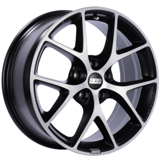 BBS SR 17x8 5x120 ET30 CB72.5 Satin Black Diamond Cut Face Wheel