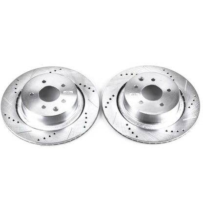 Power Stop 07-08 Infiniti G35 Rear Evolution Drilled & Slotted Rotors - Pair