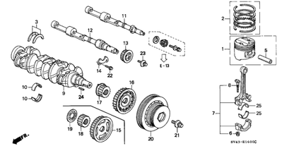 Honda - Crankshaft Pulley Key (4.5x38.5)