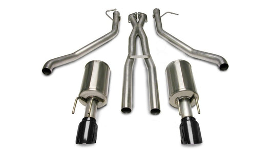 Corsa 05-06 Pontiac GTO 6L V8 2.5in Sport Cat-Back Exhaust + XPipe w/Dual Exit Single 4in BlackTips