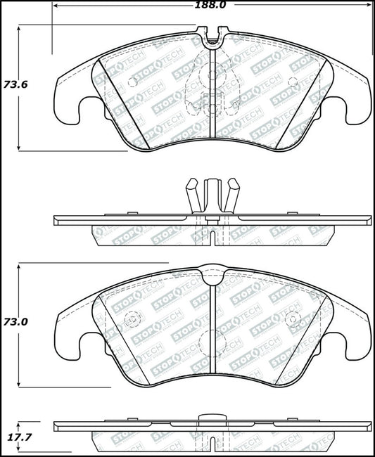 StopTech Street Select 08-17 Audi A5 Front Brake Pads